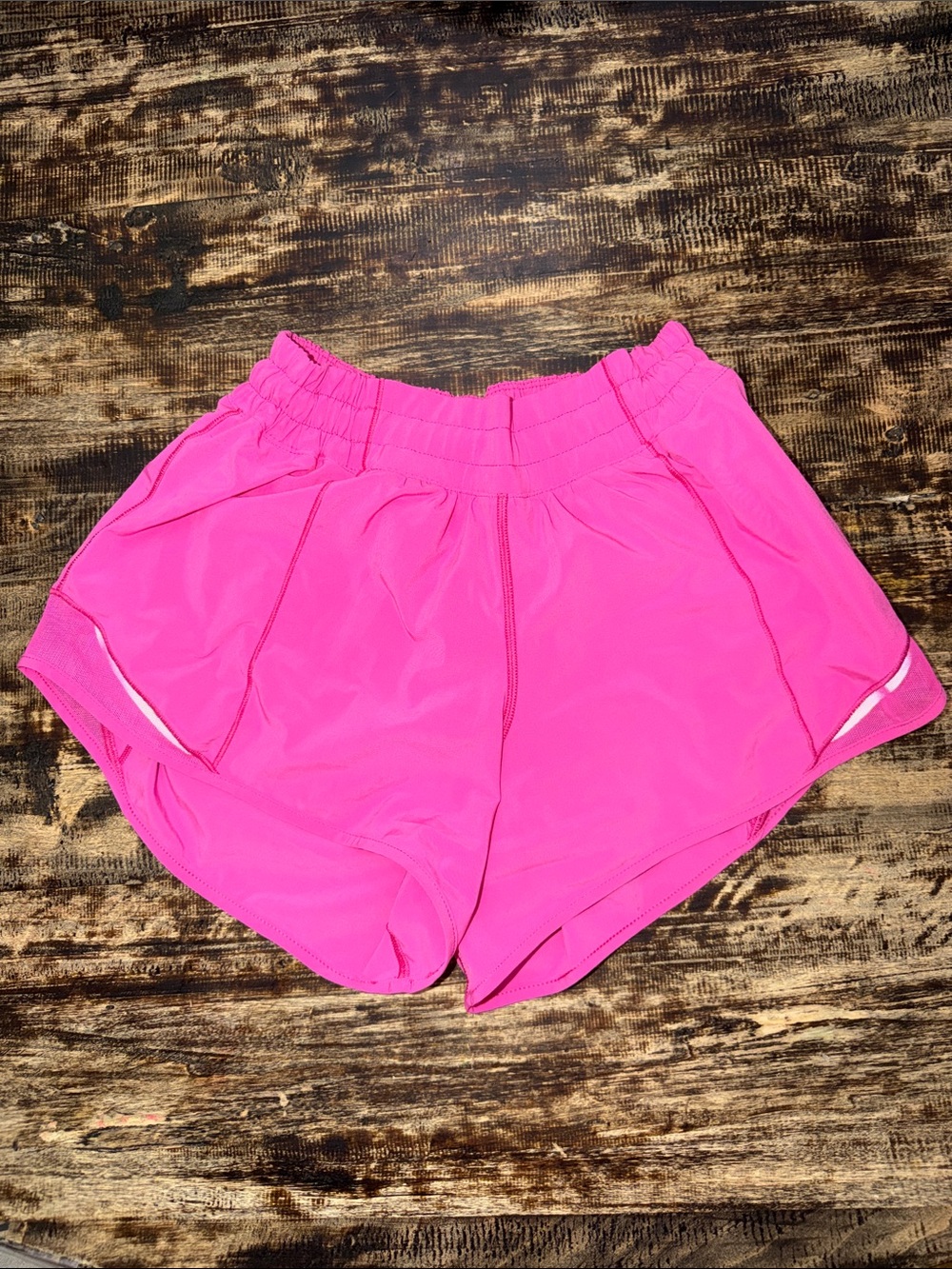 lululemon athletica Bright Pink Hotty Hot Shorts - short length